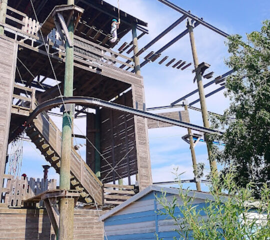 High ropes and climbing wall
